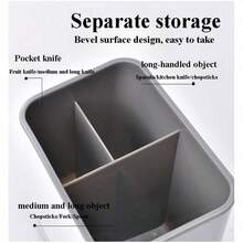 1pc Kitchen Utensil Drainer Rack, Cutlery Organizer Box, 3-Tier Detachable Drainer Rack, Made Of PP Material, Suitable For Kitchen And Dining Room, Can Be Used To Store Chopsticks, Forks, Spoons, Sponges, Brushes, Etc. - View 5