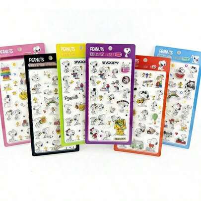  1 pieza Nuevo Sticker 3D de cristal de Snoopy, popular en Japón, sticker decorativo de cruce de fronteras, regalo de cumpleaños creativo, decoración para cuaderno, portátil, teléfono, mochila, coleccionable, decoración de fiesta, eventos temáticos y decoración diaria