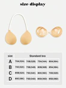 Nuevo sujetador sin tirantes sin costuras con efecto push-up, ajustable, sujetador invisible para vestidos de novia, adecuado para tops sin tirantes y vestidos sin espalda - Multicolor - Ver 7