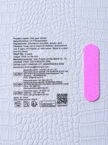 10pcs/Set Press On Nail Art Black Satin Lace Black Powder Bow Sweet And Cool Girlie Pinch Lace Trim Handmade Wearable Nails - Multicolor - View 5