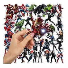 Marvel 50 miếng dán chủ đề Avengers, dùng để dán bình nước, điện thoại di động, máy tính xách tay, vali, đồ chơi, tự làm đồ trang trí, dán hình hoạt hình. - Nhiều màu - Xem 2