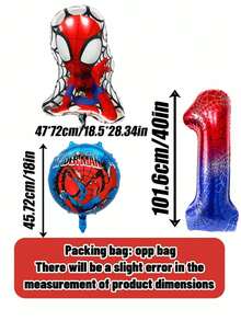Bộ trang trí bóng bay chủ đề Người Nhện Marvel cho tiệc sinh nhật, bao gồm bóng bay số lớn 40 inch, thích hợp cho các hoạt động kỷ niệm và quà tặng/bó hoa cho trẻ em. - Bộ bóng bay - Xem 11