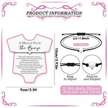 10 Bộ Quà Tặng Tiệc Tắm Em Bé, Vòng Tay Hình Trái Tim Dễ Thương, Vòng Tay Thiệp Chúc Mừng, Quà Tặng Tiệc Công Cộng Cho Bé Trai và Bé Gái. - Xem 2