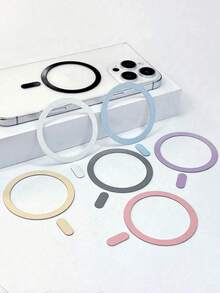 Shockproof Magnetic Style Phone Holder 4pcs Strong Magnetic Rings Suitable For MagSticker Magnetic Rings Applicable To MagMagnetic Wireless Charger Phone Cases Compatible With Apple 17/16/15/14 Pro Max Android Phones Accessories Spring Gift - Multicolor - View 1