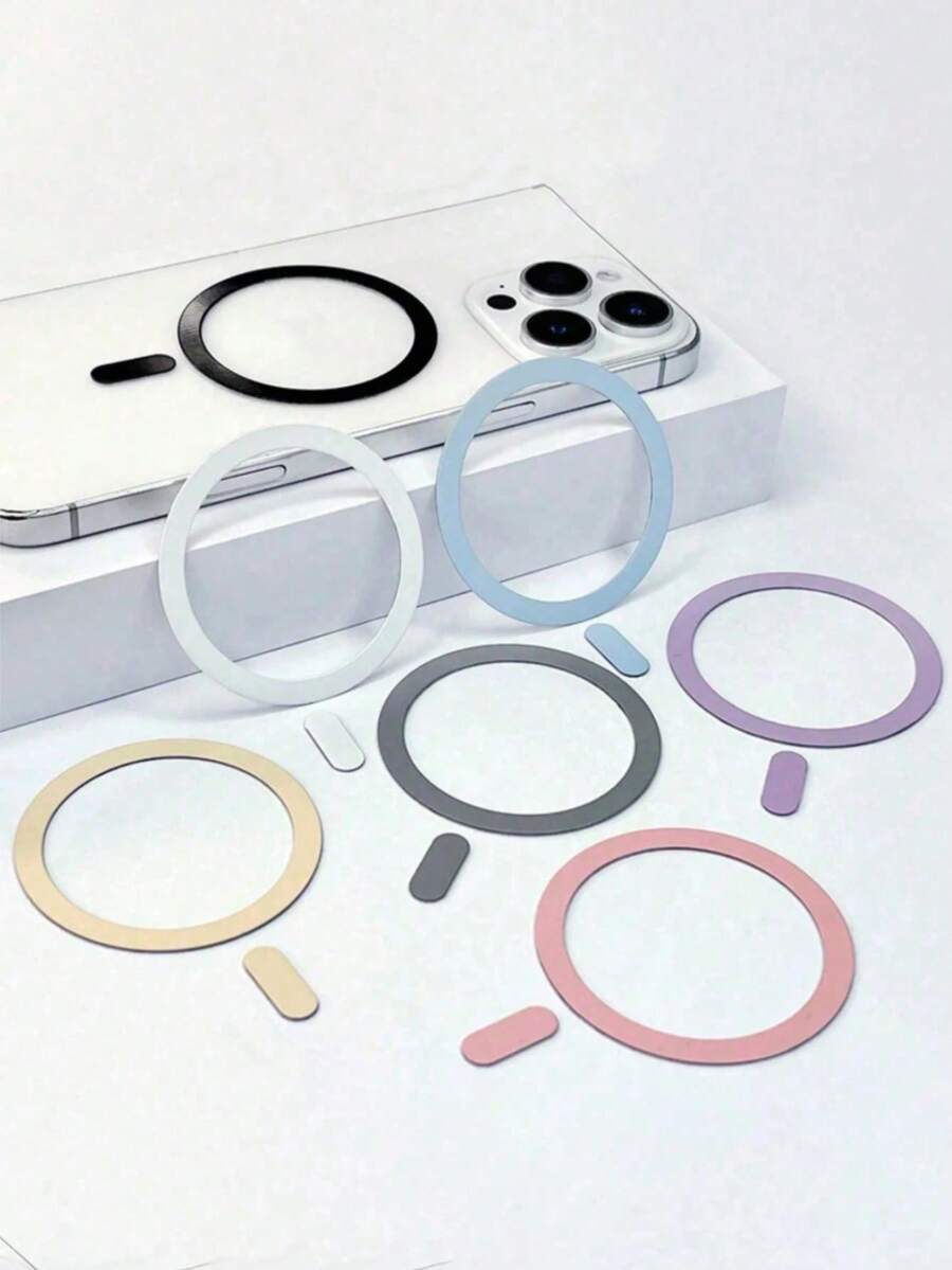 Shockproof Magnetic Style Phone Holder 4pcs Strong Magnetic Rings Suitable For MagSticker Magnetic Rings Applicable To MagMagnetic Wireless Charger Phone Cases Compatible With Apple 17/16/15/14 Pro Max Android Phones Accessories Spring Gift - Multicolor - View 1