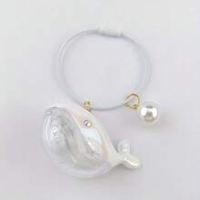 1Pc/2/3Pcs Fashion Resin Whale Keychain With Pearl Accents – Perfect For Couples, Bag Charm And Car Key Ring Accessory - Multicolor - View 10