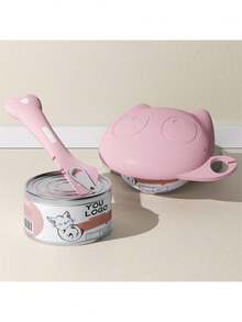 宠物罐头盖，猫湿粮罐密封盖，搅拌勺，气密保鲜盖套装 - 彩色 - 查看 7