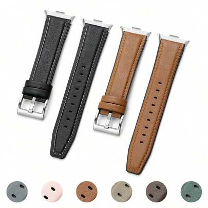 Band Leather Bracelet Compatible With Watch 5 4 Wrist Strap Compatible With Xiaomi Mi Band 9/8pro WatchBand Smart Watch Sports Strap Accessoeies