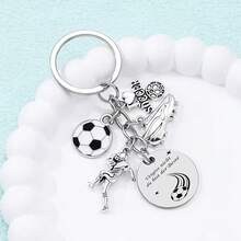 1pc Classic Football Player Enamel Zinc Alloy Keychain, Handmade Exquisite Gift For Friends - Multicolor - View 9