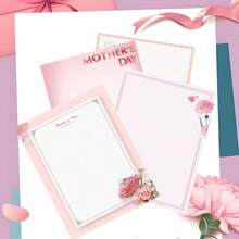 8.5 x 11 英寸 48 张装母亲节快乐信纸，送给妈妈的礼物，文具信纸 - 母亲节信纸，表达爱与感激，母亲节礼物 - A - 查看 5