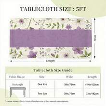 1pc Sunflower Pattern Rectangular Elastic Tablecloth, Waterproof And Easy To Wipe, Elastic And Oil-Resistant Tablecloth Suitable For Indoor And Outdoor Parties, Weddings, Banquets, Festivals, Farmhouses, Home, Kitchen And Dining Room - A - View 2