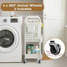 Storage Carts - White - View 7