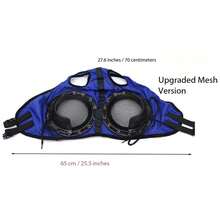 Máscara ajustable de malla anti-moscas para caballos - Accesorio profesional diseñado para carreras y entrenamiento. Extremadamente cómodo, gafas de equitación elásticas con amplia visión y protección UV, material suave y transpirable. - Multicolor - Ver 3