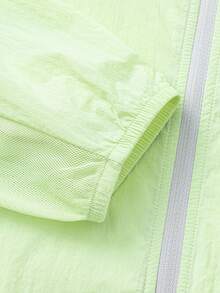 Balabala Áo khoác mùa hè nhẹ, chống tia UV cho bé gái và bé trai, thoáng mát, có mũ trùm đầu, dễ gấp gọn. - hồng xanh - Xem 5