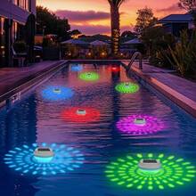 Solar Floating Pool Light, LED Auto On At Night Auto Off In Daytime, RGB Color Changing Pond Light, Water Floating Light, Spa Light, Fountain Light, Fish Tank Light, Water Feature Light, Hanging Tree Light, Party Projection Atmosphere Light - Multicolor - View 4