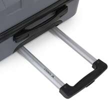 YONSLY Suitcase 16/20/24/28 Inches With 4 Wheels 360° Combination Lock Mesh Pocket Soft Rubber Handle Lightweight Large Travel Suitcase For Vacation - 深灰色 - 查看 7