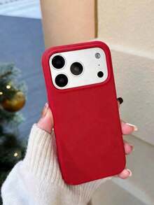 Liquid Silicone 3-Layer Full Coverage Soft Protective Phone Case, Compatible With IPhone 17, 17 Air, 17 Pro, 17 Pro Max, Shock-Absorbing, Scratch-Resistant Microfiber Lining, Also Fits 13, 11, 16 Pro Max, 15, 14 Plus, 12 Mini, XS Max, 7, 8 Plus - Red - View 4