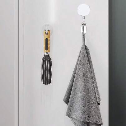 1pc Versatile 4cm Silver Retractable Easy Clip, Expandable Rubber Coated Steel Wire Anti-Lost Anti-Theft Towel Clip, Multifunctional Retractable Clip Suitable For Doctors, Nurses, Teachers, Workers, Interns, Caregivers, Office Workers, Household Daily Use