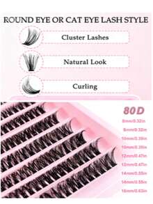 1PC 10 Rows 200 Clusters Eyelashes, 40D Mix Full Curled Eyelashes, Natural Appearance Single Length DIY False Eyelashes - Beginner Friendly & Reusable Lashes Lash Clusters, Eyelash Clusters, Individual Eyelashes, Lashes, Fake Lashes - A - View 2