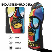 Bao đầu gậy golf phong cách Punk cho gậy gỗ số 1, chất liệu PU dày dặn, chống va chạm, cảm giác cầm nắm chắc chắn. Phụ kiện golf. - màu đen - Xem 3