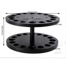 Fishing Rod Holder Stand For 16 Rods – Round Floor Fishing Pole Rack With Adjustable Clips & Stable Base, Space-Saving Organizer For Garage & Tackle Storage - Black - View 2