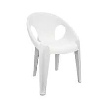 Bossa Silla de Comedor de Plastico Blanca Reforzada Ligeras Pack de 4 Sillas Zebra - Blanco - Ver 5