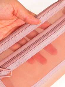 Hộp bút trong suốt dung tích lớn có thể cá nhân hóa tên, túi đựng bút thời trang tối giản có thể tùy chỉnh tên, hộp bút lưới nylon thoáng khí dung tích lớn dùng cho kỳ thi, túi đựng văn phòng phẩm học sinh, túi đựng bút lưới, đồ dùng học tập tối giản, vật dụng cần thiết cho năm học mới. - Nhiều màu - Xem 7
