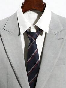 1pc Men's Fashion Encrypted Twill Simple Style Tie Suitable For Business Daily Matching - Multicolor - View 6
