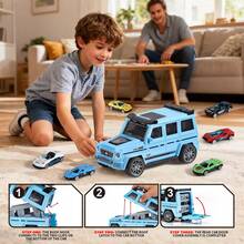UINLE Baby Children's Racing Track Toy Set, Free Track Assembly, Comes With Random Alloy Racing Cars, Supports Multi-Player Competition, Helps Develop Hand-Eye Coordination And Focus, Ideal Birthday/Holiday Gift For Boys - Multicolor - View 10