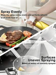 1个橄榄油喷雾瓶，PET材质，可重复灌装，液体分配器，轻便易携，喷雾式减脂油工具，适用于日常烹饪、沙拉和减肥餐、空气炸锅、户外烧烤和露营等场景/礼品/女士礼品/厨房/家居/收纳/厨房配件 - 彩色 - 查看 9