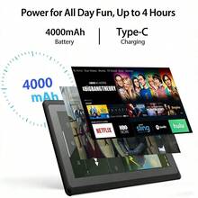 7-Inch Kids Tablet, Mini Body, Latest Android System, 4GB RAM&64GB ROM, 4000mAh Battery Life, Dual Front And Rear Cameras, Eye-Protection Screen, Parental Control, Pre-Installed With Various Learning And Entertainment Apps, Parent-Child Interactive Games To Improve Focus, Elegant Black Body - Black Body (protective Case Not Included) - View 5