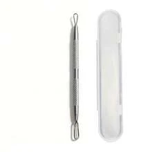 2-In-1 Stainless Steel Blackhead Remover Tool, Thickened Handle, Acne Cleansing Tool With Widened Pressing Ring, Non-Irritating, Comes With Storage Box, Unisex Skincare Essential - Multicolor - View 6
