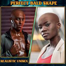 3Pieces Halloween Bald Cap Makeup Latex Bald Head Wig Caps Cosplay Costume For Adults - View 2
