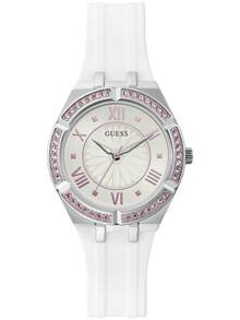 Guess Lady Quartz Watch - Round Pink Dial Bracelet Watch, Featuring A High-End, Luxurious And Elegant Style, Suitable For Attending Music Festivals, Parties, Etc. Model: GW0032L1 - Pink - View 6