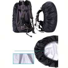 Capa de Chuva de Alta Qualidade para Mochila, Adequada para Mochilas de Grande Capacidade de 30-40L, À Prova de Poeira e Anti-Roubo, Aplicável para Ciclismo, Caminhada, Acampamento, Viagem e Outras Atividades ao Ar Livre, Capa Protetora Ultraleve e Dobrável à Prova de Poeira e Impermeável Adequada para Mochilas de 30L-40L - Multicolorido - Visão 6