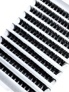 160pcs/100D 10-Row Fluffy Lash Extension Kit, Thick Cluster False Eyelashes, Individual Lashes, Faux Mink Cluster Lashes, D-Curl 8-16mm Various Lengths, Lash Extension, Significant Lash Extension, Lash Clusters, Individual Lashes, False Eyelashes - D - View 5