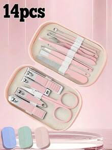 Bộ dụng cụ chăm sóc móng tay chuyên nghiệp, bộ chăm sóc cá nhân dành cho nữ, bộ chăm sóc chân kèm dụng cụ làm sạch ráy tai, kìm cắt móng, dụng cụ làm móng, túi đựng du lịch unisex, quà tặng cho bạn bè và người thân. - nhiều màu - Xem 12