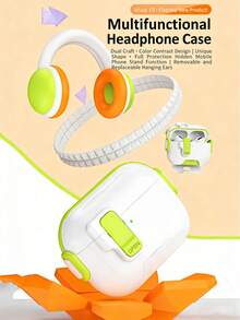 1 chiếc ốp bảo vệ tai nghe Bluetooth không dây Pro 3 kèm giá đỡ, khóa cài và công tắc, thiết kế sáng tạo. - Nhiều màu - Xem 3