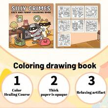 Cute Animal Coloring Book, Suitable For Adults And Teenagers To Relax. It Is The Perfect Gift For Easter, Mother's Day, Father's Day, Back To School And Birthday. Mom Gift, Korean Wave, School Supplies, Coloring Book, Stationery, Easter Gift, Room Decor, Learning Supplies, Office Supplies, Gifts, Party Favor Filler, Toys. Comfortable Space Coloring Book (The Pad In The Product Specifications Needs To Be Purchased Separately.) - Single Piece - View 3