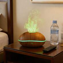 Difusor de aroma humidificador ultrasónico con puerto USB, diseño con forma de llama, luz de ambiente de 7 colores, sin filtro necesario, compatible con aceites esenciales para crear una atmósfera relajante en el dormitorio - Mist - Ver 14