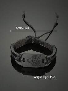 奢华男士休闲腕表 + 个性化狼头/骷髅手链，送给男友/老公的高端生日礼物 - 銀色 - 查看 10