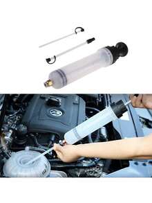 200ml Automotive Engine Oil Transfer Pump With Hose, Manual Oil Drain And Suction Pump - Multicolor - View 2