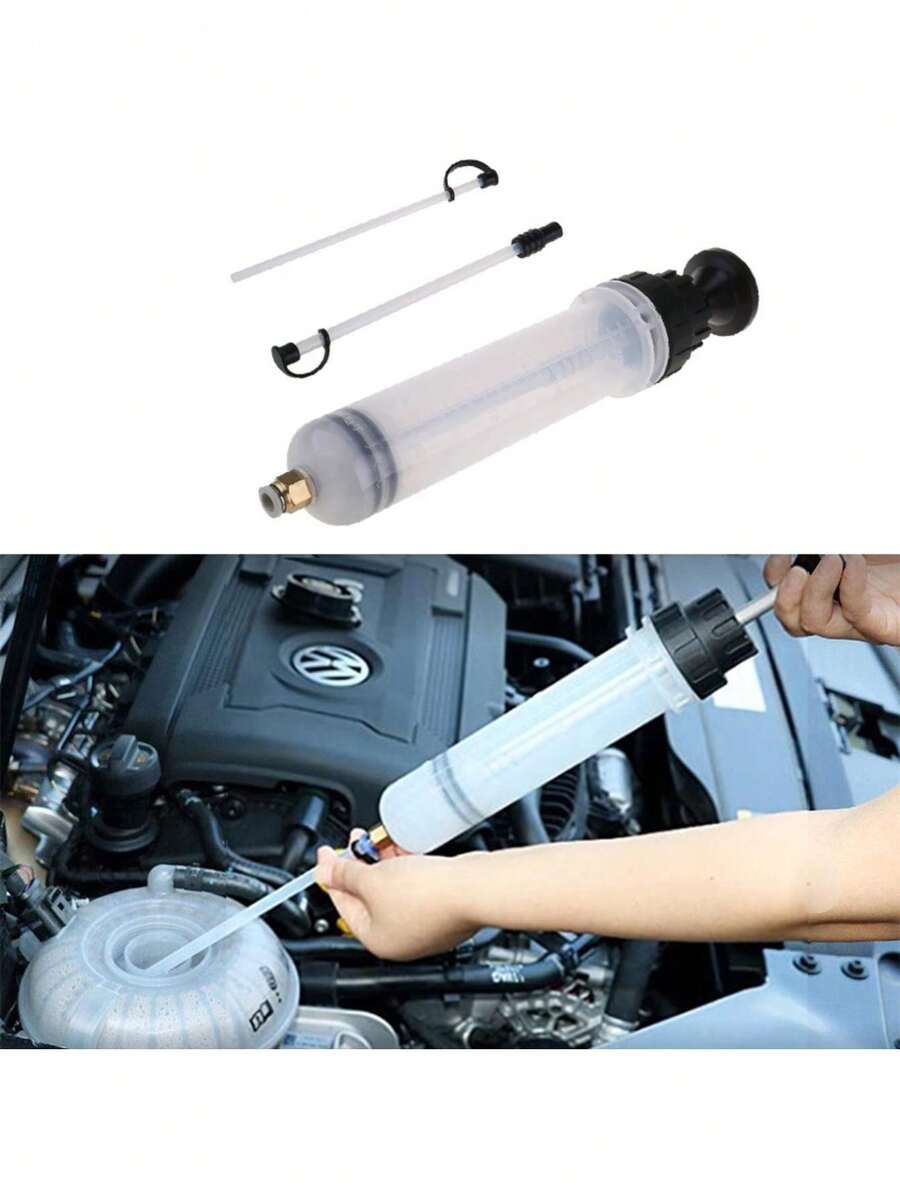 200ml Automotive Engine Oil Transfer Pump With Hose, Manual Oil Drain And Suction Pump