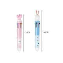 20/10/5/1支装10色卡通笔套装，儿童礼物，生日派对奖品，圣诞节礼物，婚礼回礼，嘉年华派对礼物，婴儿派对礼物，生日礼物，办公及学习用品，儿童最爱礼物，复活节彩蛋篮填充物 - 彩色 - 查看 2