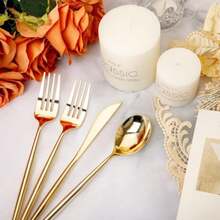 180Pcs Gold Plastic SilverwareLuxury Gold Plastic Cutlery Heavy duty Golden Disposable Flatware Utensils Set Disposable Include 60Gold Forks 60Gold Spoons 60Plastic Knives for Party Wedding - Dorado - Ver 6