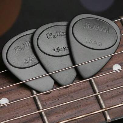 5/12pcs 0.7mm Thick Guitar Picks With Anti-Slip Texture, Acoustic Guitar Picks, Electric Guitar Picks, Bass Guitar Picks, Fingerstyle Picks