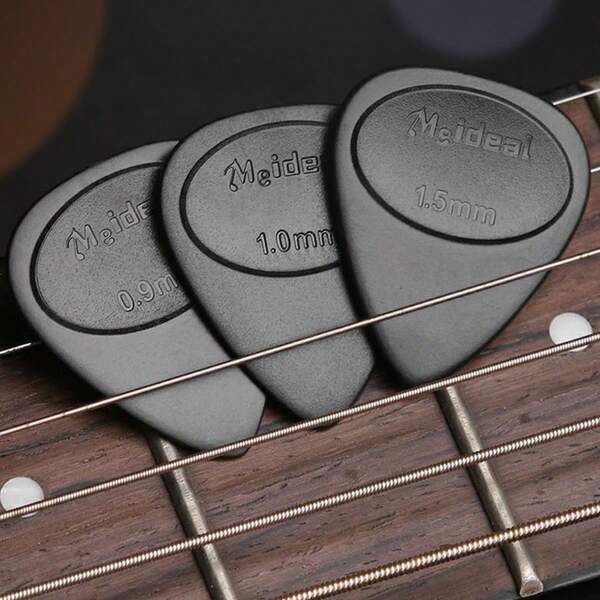 5/12pcs 0.7mm Thick Guitar Picks With Anti-Slip Texture, Acoustic Guitar Picks, Electric Guitar Picks, Bass Guitar Picks, Fingerstyle Picks