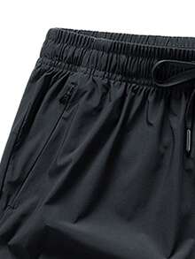 3pcs Men's Quick Dry Shorts, Lightweight Zipper Pockets, Suitable For Fitness Training And Daily Wear - Black - View 6