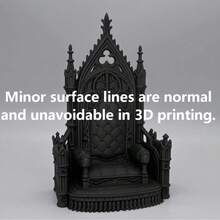 1件黑色/银色哥特式暗黑王座桌面摆件 - 奢华氛围装饰，适用于娃娃、收藏品和房间展示，高端哥特式迷你王座装饰 - 彩色 - 查看 4