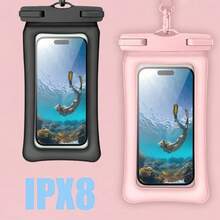 1pc Universal Waterproof Phone Case, 3D Waterproof Phone Protector, Phone Dry Bag, Essential For Travel, Beach, Pool, Cruise, Compatible With IPhone/Galaxy, Prevents Phone Water Damage - 彩色 - 查看 1